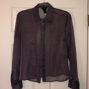 Sheer Button Down Top